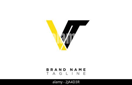 VT Alphabet letters Initials Monogram logo Stock Vector