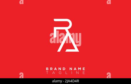 RA Alphabet letters Initials Monogram logo Stock Vector