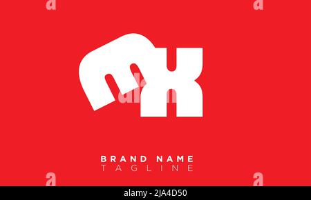 MX Alphabet letters Initials Monogram logo Stock Vector