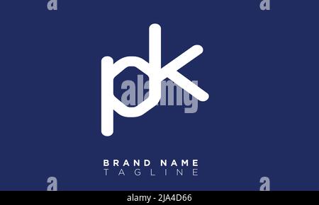 PK Alphabet letters Initials Monogram logo Stock Vector