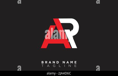AR Alphabet letters Initials Monogram logo Stock Vector
