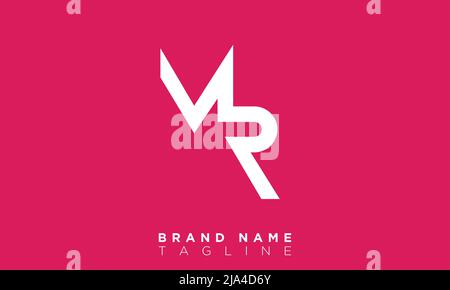 MR Alphabet letters Initials Monogram logo Stock Vector