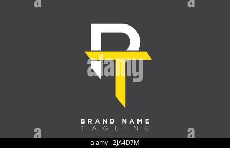 PT Alphabet letters Initials Monogram logo Stock Vector