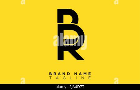 BR Alphabet letters Initials Monogram logo Stock Vector
