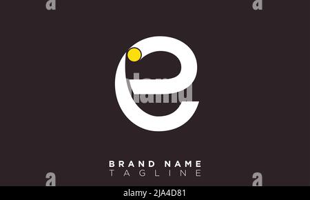 IE Alphabet letters Initials Monogram logo Stock Vector