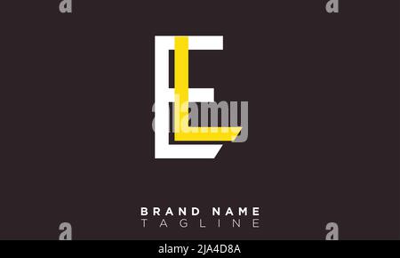EL Alphabet letters Initials Monogram logo Stock Vector