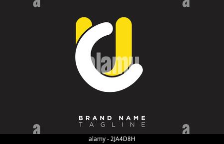 CU Alphabet letters Initials Monogram logo Stock Vector