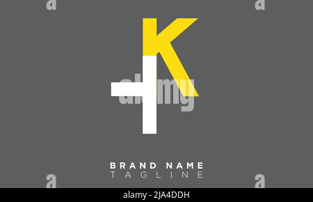 HK Alphabet letters Initials Monogram logo Stock Vector