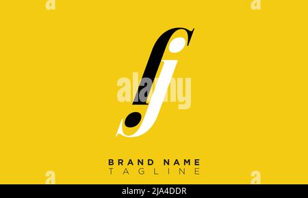 FJ Alphabet letters Initials Monogram logo Stock Vector