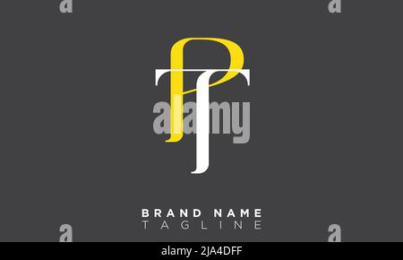 PT Alphabet letters Initials Monogram logo TP, P and T Stock Vector