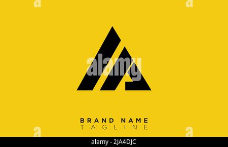 HA Alphabet letters Initials Monogram logo AH, H and A Stock Vector