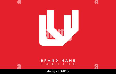 Alphabet letters Initials Monogram logo UV, VU, U and V Stock Vector