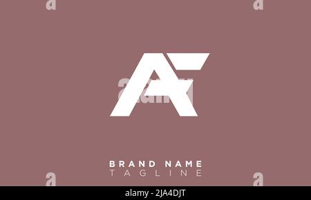 Alphabet letters Initials Monogram logo AF, FA, A and F Stock Vector