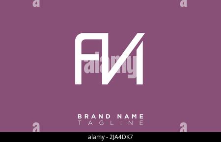 Alphabet letters Initials Monogram logo FN, NF, F and N Stock Vector