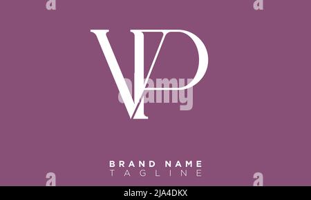 Alphabet letters Initials Monogram logo VP, PV, V and P Stock Vector