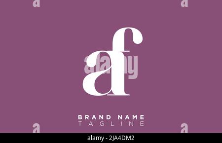 Alphabet letters Initials Monogram logo AF, FA, A and F Stock Vector