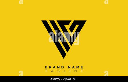 Alphabet letters Initials Monogram logo HG, GH, H and G Stock Vector