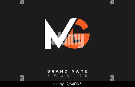 Alphabet letters Initials Monogram logo MG, GM, M and G Stock Vector