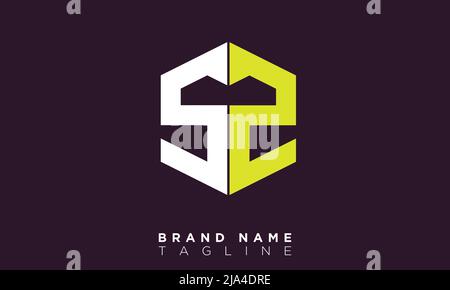 Alphabet letters Initials Monogram logo SZ, ZS, S and Z Stock Vector