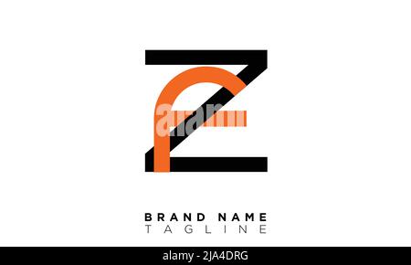Alphabet letters Initials Monogram logo FZ, ZF, F and Z Stock Vector