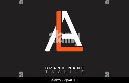 Alphabet letters Initials Monogram logo AL, LA, A and L Stock Vector