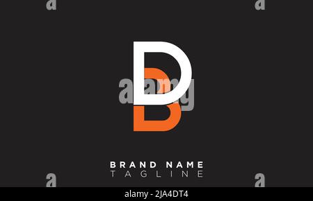 Alphabet letters Initials Monogram logo BD, DB, B and D Stock Vector