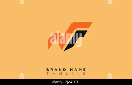 Alphabet letters Initials Monogram logo NF, FN, N and F Stock Vector