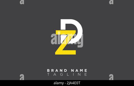 Alphabet letters Initials Monogram logo ZD, DZ, Z and D Stock Vector