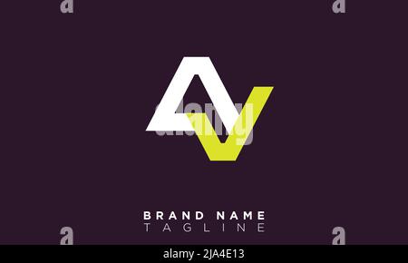 Alphabet letters Initials Monogram logo AV, VA, A and V Stock Vector