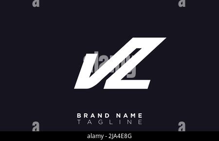 Alphabet letters Initials Monogram logo VZ, ZV, V and Z Stock Vector