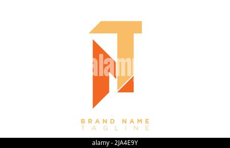 Alphabet letters Initials Monogram logo NT, TN, N and T Stock Vector
