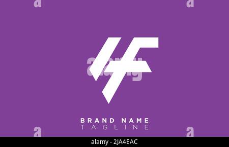 Alphabet letters Initials Monogram logo HF, FH, H and F Stock Vector