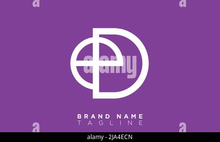 Alphabet letters Initials Monogram logo ED, DE, E and D Stock Vector