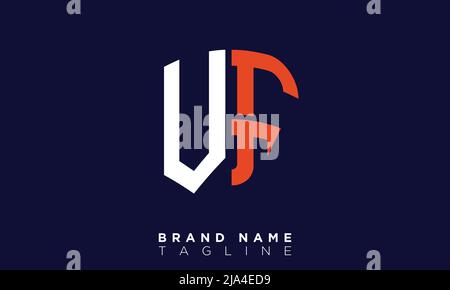 Alphabet letters Initials Monogram logo UF, FU, U and F Stock Vector