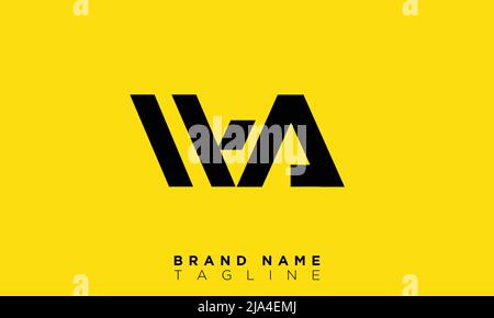 Alphabet letters Initials Monogram logo WA, AW, W and A Stock Vector