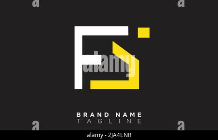 Alphabet letters Initials Monogram logo FS, SF, F and S Stock Vector