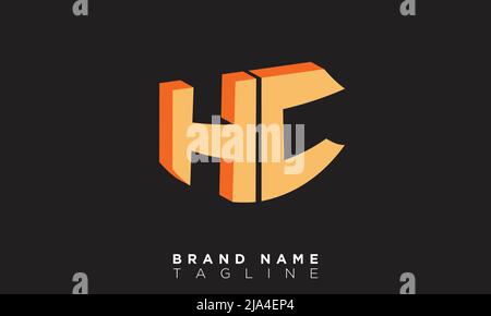 Alphabet letters Initials Monogram logo HC, CH, H and C Stock Vector