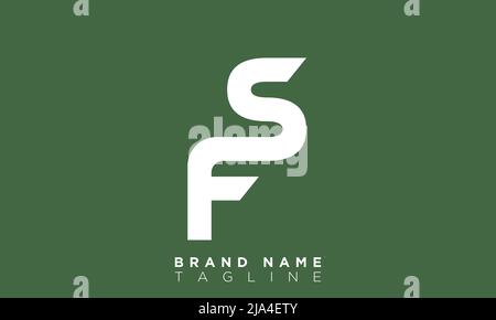 Alphabet letters Initials Monogram logo FS, SF, F and S Stock Vector
