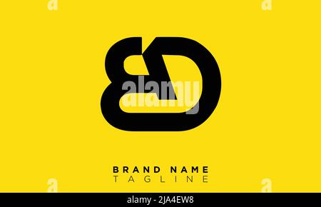 Alphabet letters Initials Monogram logo ED, DE, E and D Stock Vector