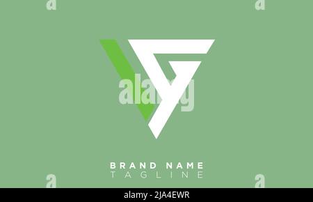 Alphabet letters Initials Monogram logo VG, GV, V and G Stock Vector