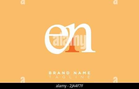 Alphabet letters Initials Monogram logo EN, NE, E and N Stock Vector