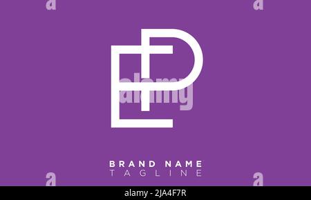 Alphabet letters Initials Monogram logo EP, PE, E and P Stock Vector