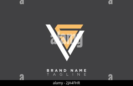 Alphabet letters Initials Monogram logo VS, SV, V and S Stock Vector