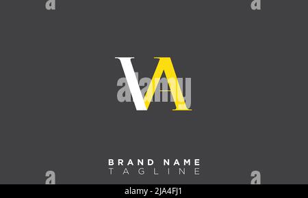 Alphabet letters Initials Monogram logo VA, AV, V and A Stock Vector
