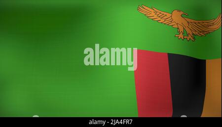 Image of national flag of zambia waving Stock Photo