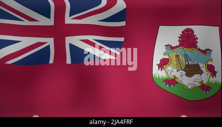 Image of national flag of bermuda waving Stock Photo