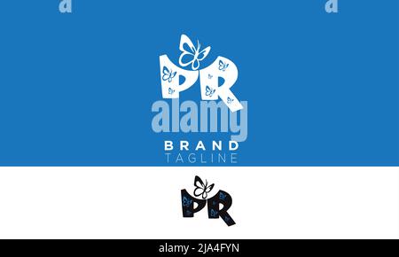 Alphabet letters Initials Monogram logo PR, RP, P and R Stock Vector