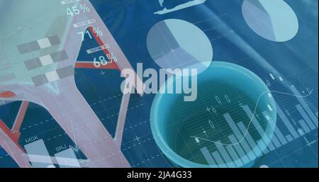 Image of statistics and data processing Stock Photo