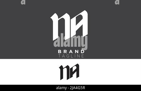 NA Alphabet letters Initials Monogram logo AN, N and A Stock Vector