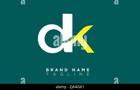 DK Alphabet letters Initials Monogram logo DK, D and K Stock Vector